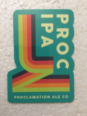 Proclamation Ale Company  Beer Sticker Warwick Rhode Island