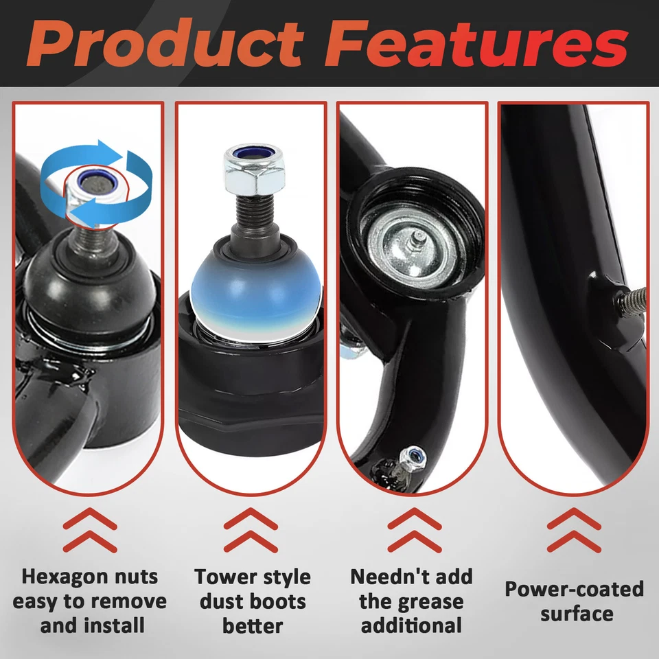 For Ford F150 2WD 4WD 2004-2020 Front Upper Control Arms For 0-4" Lift LH+RH - Image 4 of 4