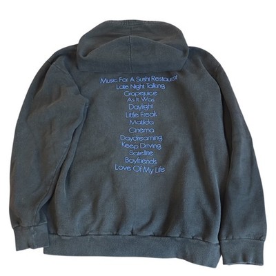Harry Styles House Music For A Sushi Restaurant Album Boxy Hoodie Tracklist sz M