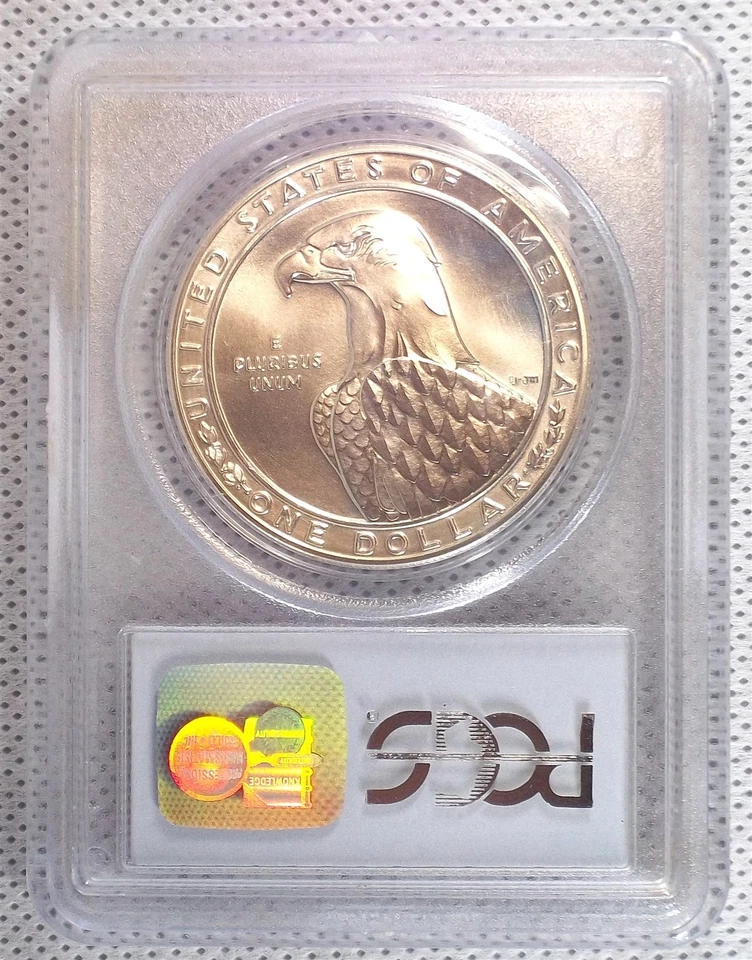 1983-P Olympic Discus Commemorative Silver Dollar PCGS MS69 Los Angeles #W1454 - Image 2 of 2