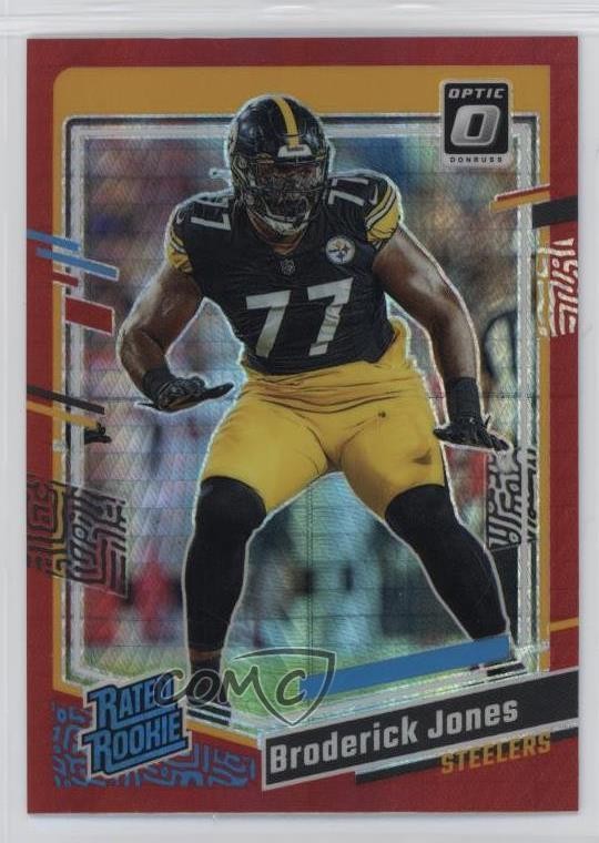 2023 Panini Donruss Optic Rated Red Hyper Prizm Broderick Jones Rookie RC 1b1x
