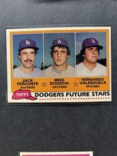 1981 Topps - Fernando Valenzuela, Mike Scioscia, Jack Perconte #302 (RC)