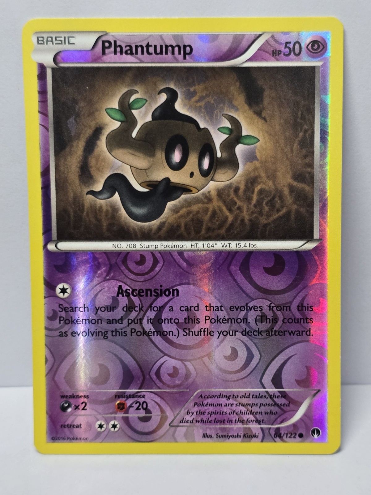 Phantump 64/122 Common Reverse Holo Card XY - BREAKpoint Pokemon TCG NM