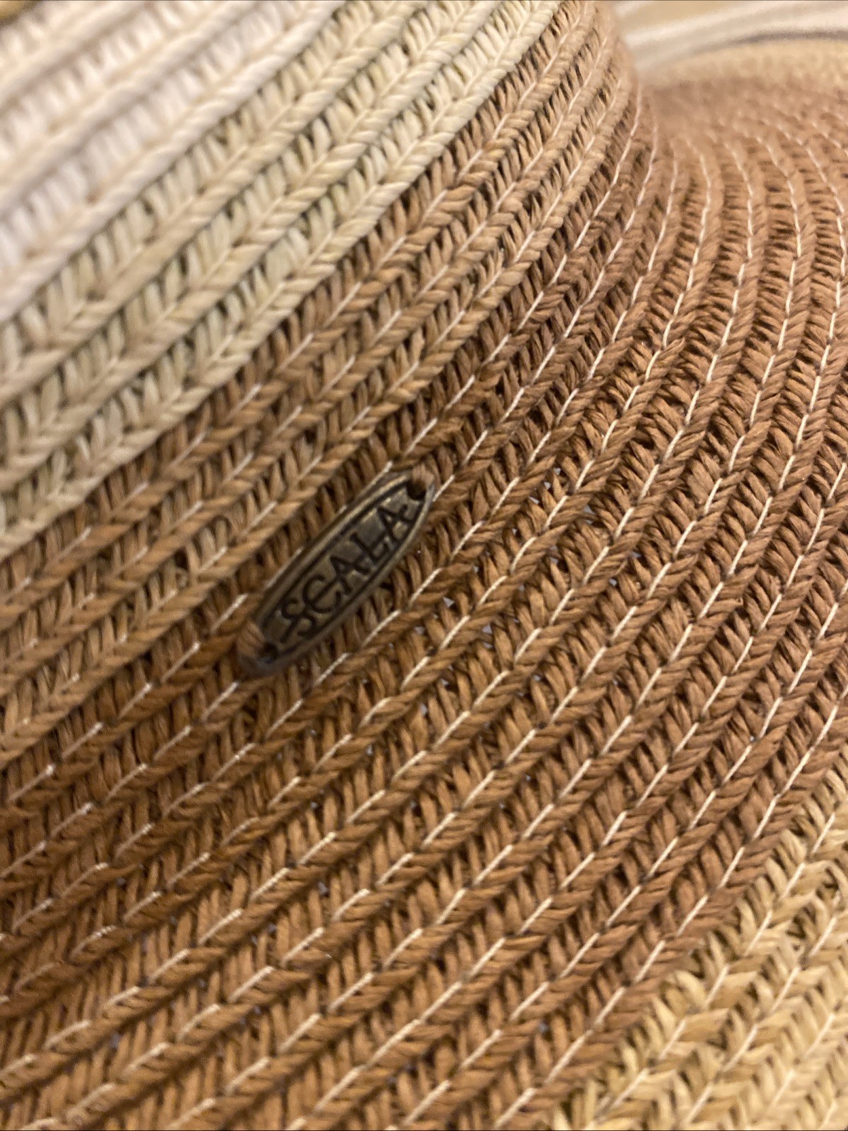 Scala Women’s Wide-Brim Straw Hat With Browns And… - image 5