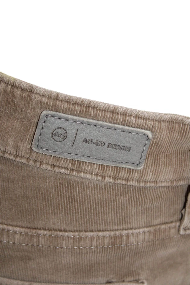 AG Adriano Goldschmied Womens Mari High Rise Straight Corduroy Jeans Brown 28 - Image 4 of 4