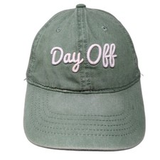 Day Off Slideback Baseball Cap Green One Size Adjustable Embroidered Camouflage
