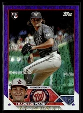 2023 Topps Update Purple Foil Thaddeus Ward RC /799 Washington Nationals #US111