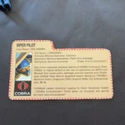 1983 HASBRO GI JOE COBRA VIPER PILOT v1 GLIDER FIGURE FILE CARD BACK HIGH GRADE