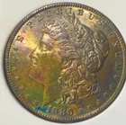 1886 P Morgan  Dollar UNCIRCULATED Monster Toning Overse And Reverse -77
