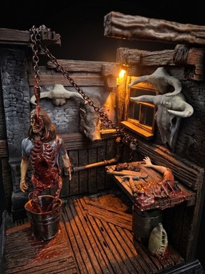 Custom DIORAMA Texas Chainsaw Massacre LEATHERFACE -- Scale 1:10