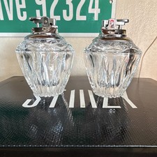 Matching Pair of vintage PRINCESS HOUSE Glass Table Lighters.