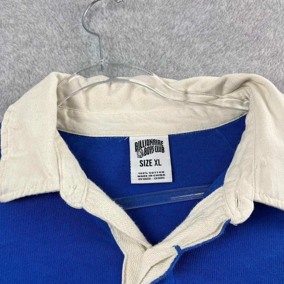 Polo Billionaire Boys Club Rugby Bordado Pesado BBC Dorado Logo Para hombres XL Foto 3 de 4