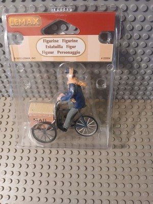 LEMAX MAIL DELIVERY CYCLE FIGURINES #22054 NEW retired christmas