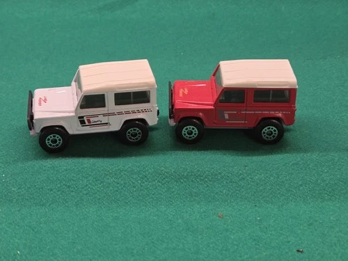 2 x Vintage 1987 Matchbox 1:62 Land Rover Ninety County Die-Cast 4X4 Car