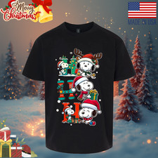 Snoopy Christmas Holiday T-Shirt Peanuts Festive Tee Unisex S  5XL