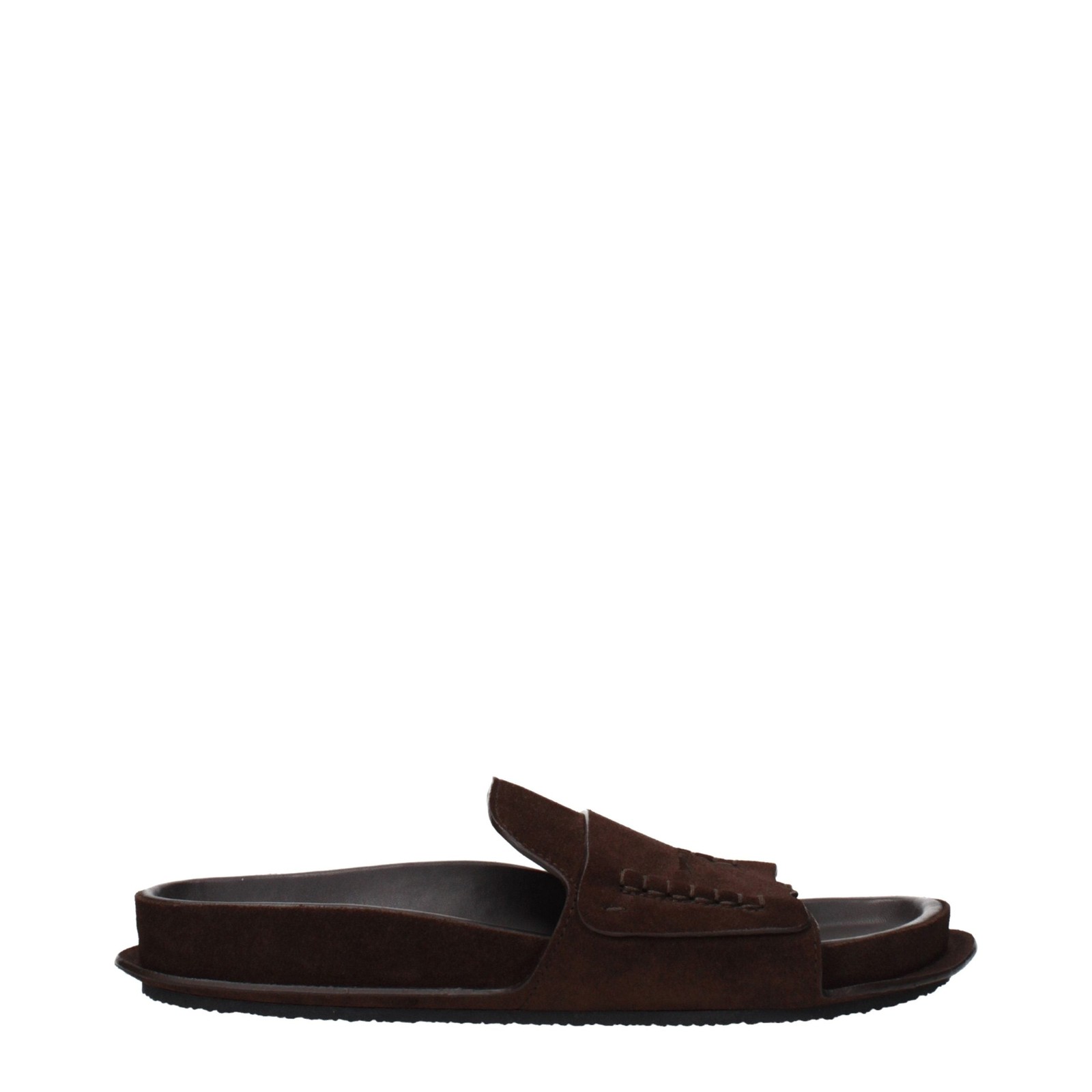 Jacquemus Women Brown Slippers Suede Leather Flat Slide Shoes Clogs Size EUR 36