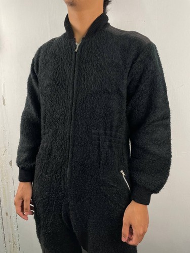 Issey Miyake, RARE Vintage 1980s Issey Miyake Jump Suit All-In-One Mohair Mens Size M Black