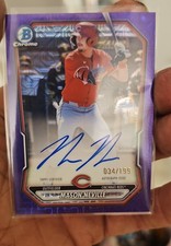 2026 Bowman Chrome Mason Neville Auto /199 1st Bowman Purple Refractor