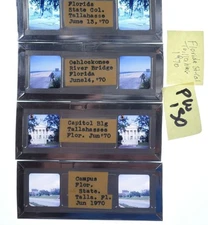 4x Stereo realist 3D slides - Tallahassee Florida FL - Glass mounted 1970