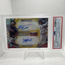 Topps 2024 Bowman Chrome Int'l Impact Jose Perdomo & Luis Guanipa Gold/50 PSA 10
