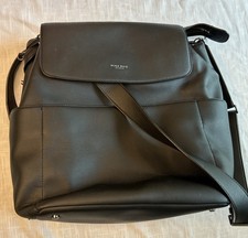 Mina Baie Kinney Vegan Leather Diaper Bag Black Backpack FULL SIZE