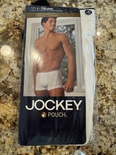 Jockey Men's White Pouch Trunk No Fly New XL Comfortable Fit Stretch Support