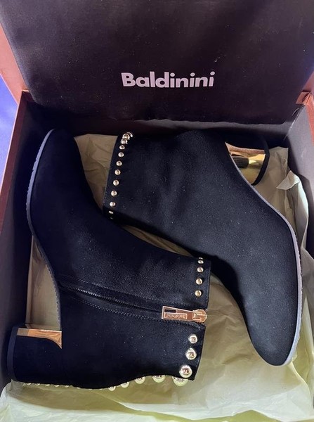 Women Baldinini Ankle Boots Black Suede 38