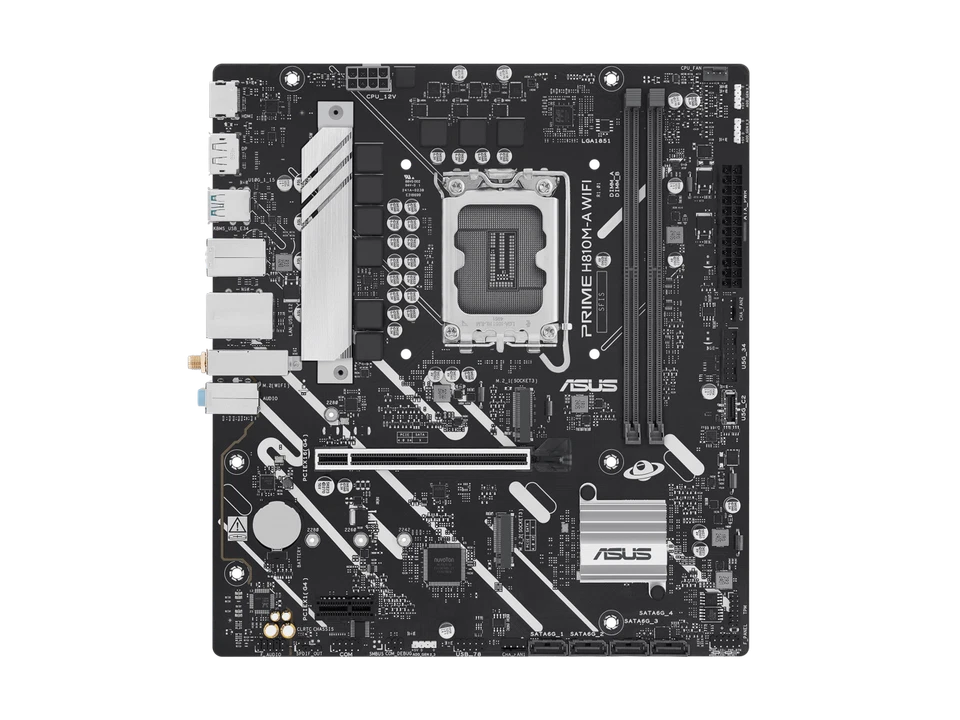 ASUS PRIME H810M-A WIFI-CSM Intel H810 LGA 1851 mATX motherboard, 6+1+1+1 - Image 4 of 4