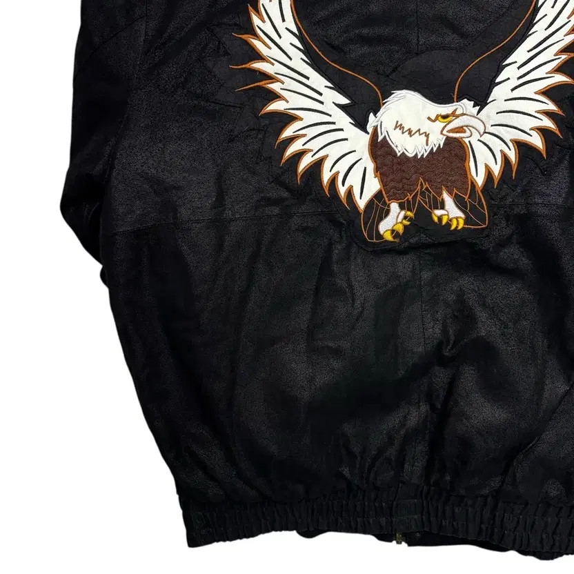 Ameri Mode Black Leather Biker Jacket, Size L - image 9