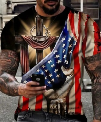 Herren T-Shirt 3D Print All Over Print