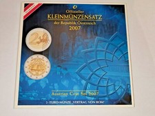 Offizieller Kleinm&uuml;nzensatz 2007 mit 2&euro; Vertrag von Rom (Austrian Coin Set 2007)