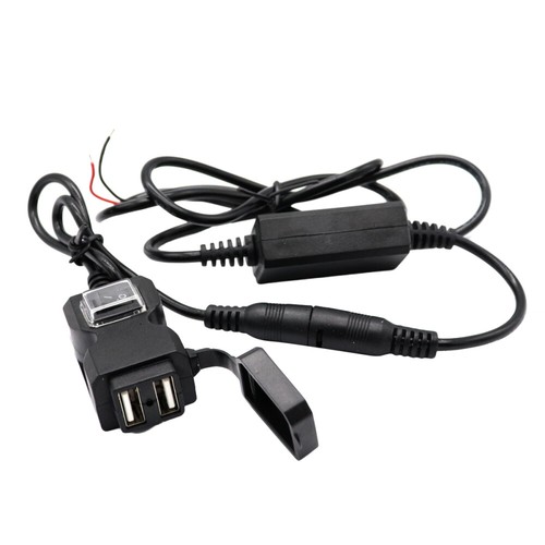 USB Motorcycle Charger Handlebar Rear Mirror Waterproof Dual Ports 3.1A - 第 1/12 張圖片