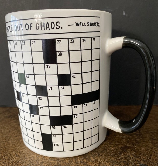 Will Shortz Wordless Crossword Puzzle Mug 2014  eBay