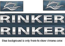 Rinker Boats Chrome Vinyl Decals Lk Sticker Ski Wakeboard Fishing Emblem