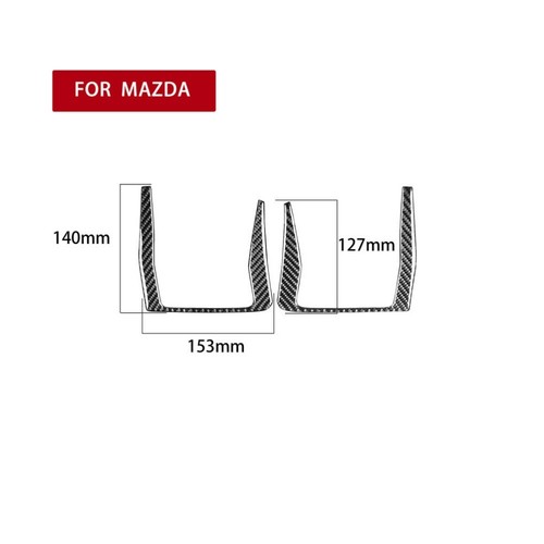 2Pcs Carbon Fiber Rear Door Handle Frame Trim Cover For Mazda RX8 RX-8 2004-2008 - Picture 4 of 10