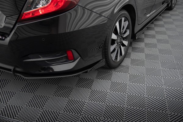 Diffusor Flaps FüR Honda Civic Mk10 Schwarz Glanz Heckansatz-image