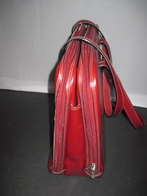 Maletín de cuero McKlein IMPRESIONANTE rojo para computadora portátil bolsa de viaje de negocios Foto 2 de 4