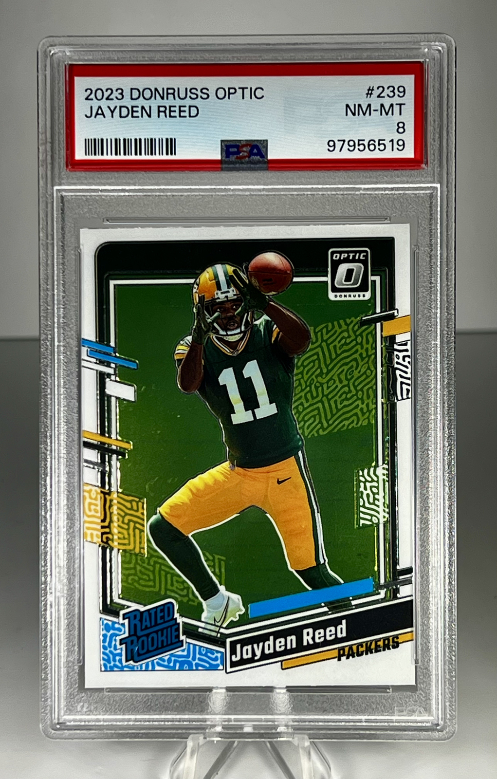 2023 Panini Donruss Optic - Rated Rookie #239 Jayden Reed (RC)