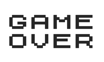 RETRO ''GAME OVER'' VIDEOSPIEL VINYL AUFKLEBER - ZX SPECTRUM MAME ATARI 80er ARCADE