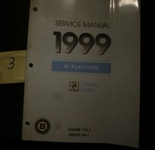 1999 Buick Regal Steering Suspension Brakes Shop Service Repair Manual