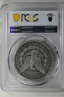 1890-CC 1.00 PCGS XF45 TAILBAR Morgan Silver Dollar, Miss Liberty