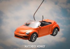 2019 New Orange Volkswagen Beetle Convertible Christmas Ornament VW Bug 1/64