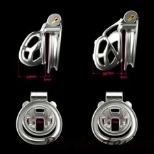 Men Metal Locking Belt Stainless Steel Cobra Male Chastity Device Mamba Cage