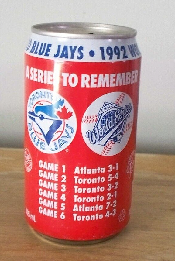 TORONTO BLUE JAYS 1992 WORLD SERIES CHAMPS COCA-COLA CLASSIC CAN