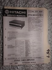 Hitachi hta-md1 service manual original repair book stereo tuner amp amplifer