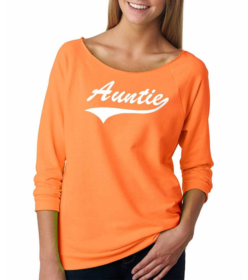 Auntie Raglan Aunt French terry 3/4 Sleeve Top Gift For Aunt Womens Top eBay