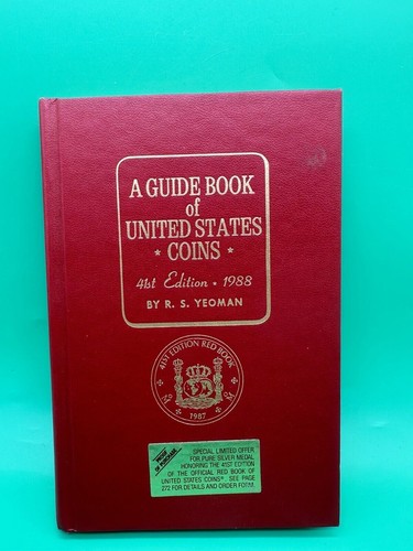 A Guide Book of United States Coins 41st Edition  Hardcover by Yeoman 1988 Book