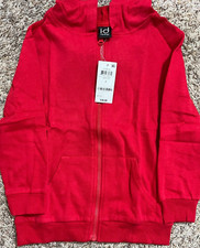i-d ideology - Red Long Sleeve Hooded Zip Up - Size 7