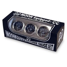 MOONEYES Classic 3 Mechanical Gauge Set Chrome Under Dash Panel MPG5030 FREE SHI