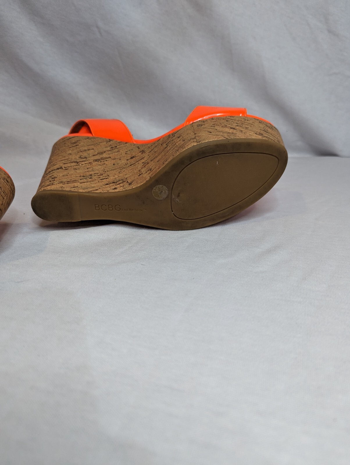 BCBGeneration Orange Platform Sandal size 5 - image 3